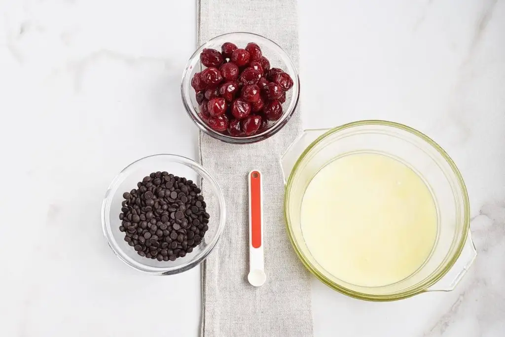 Ingredients for Chocolate Covered Cherry Fudge