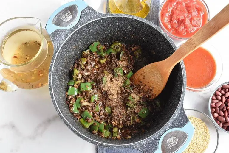 Step 3 - Easy Vegetarian Mushroom Chili