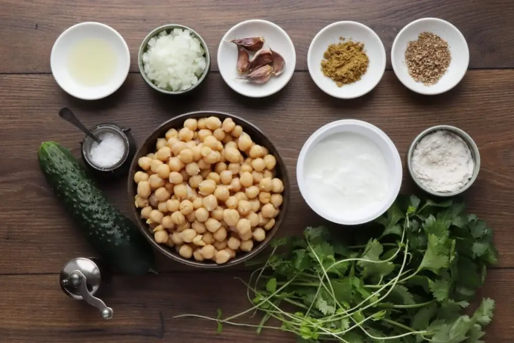 Ingredients for Healthy Baked Falafel