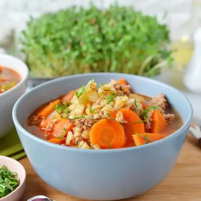 Hearty Hamburger Soup Recipe-How To Make Hearty Hamburger Soup-Delicious Hearty Hamburger Soup