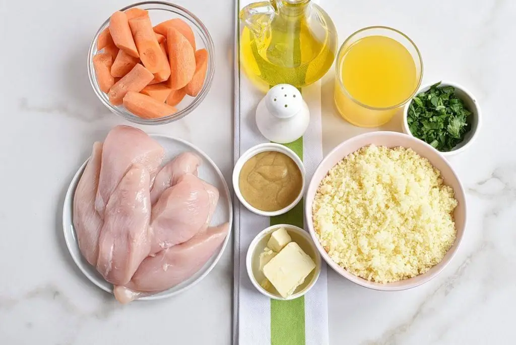 Ingredients for Honey-Mustard Chicken Tenders with Couscous