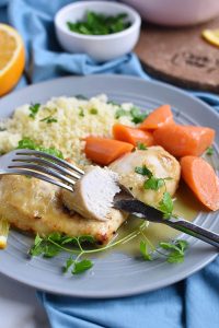 Honey-Mustard Chicken Tenders with Couscous