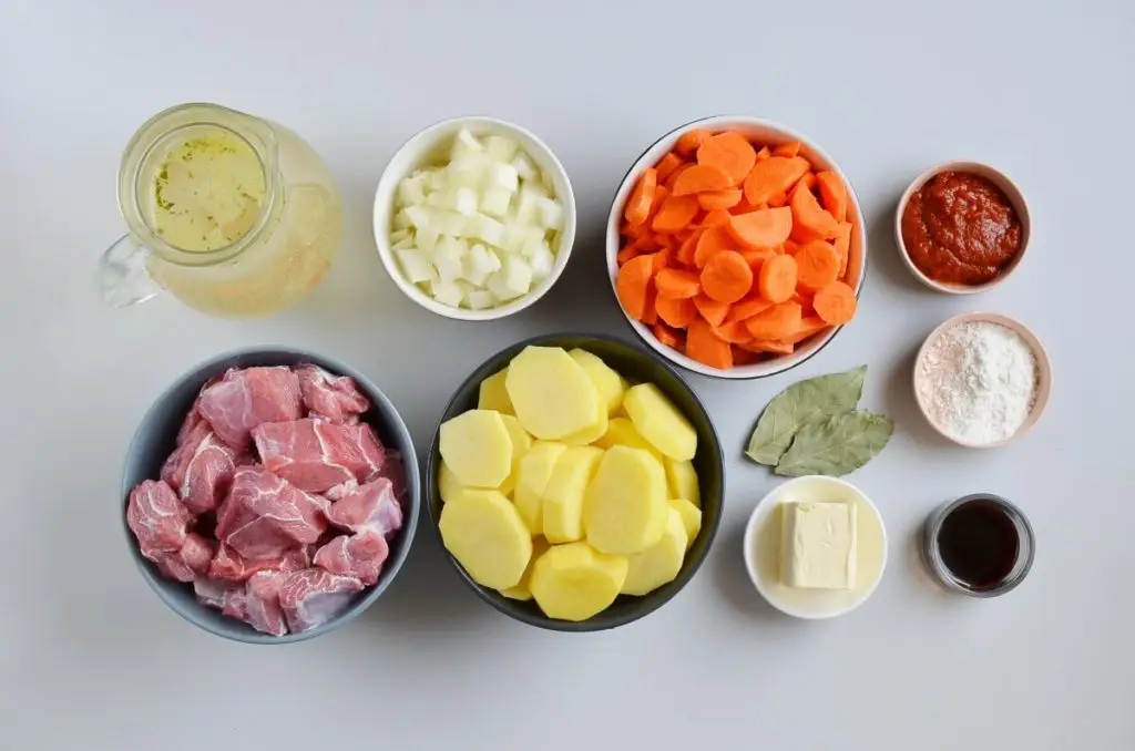 Ingredients for Lancashire Beef Hot Pot
