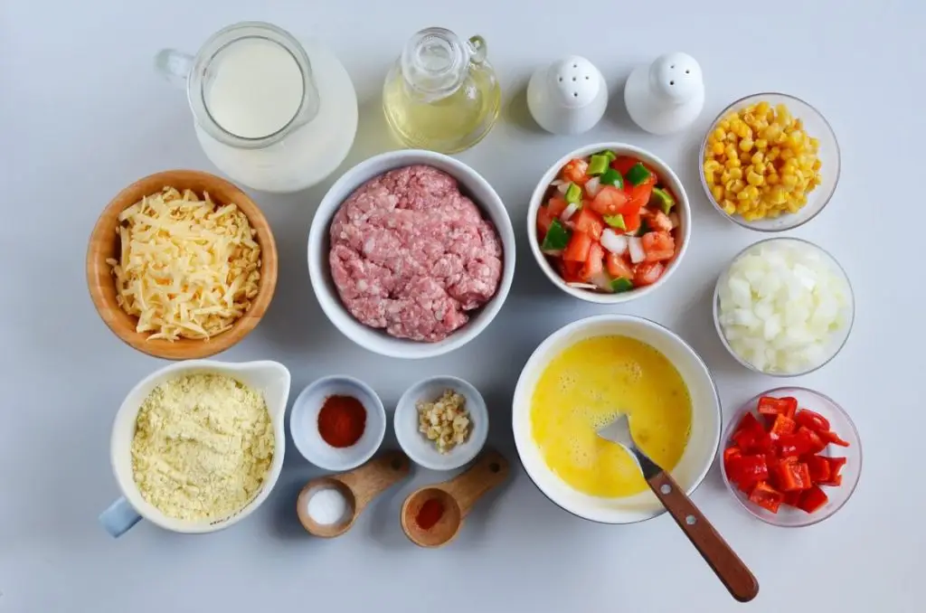 Ingredients for Mexican Corn Bread Casserole