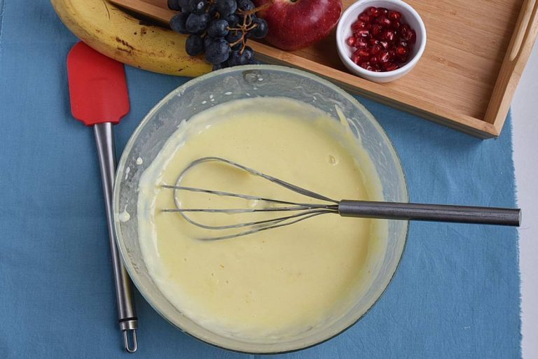 Step 3 - Microwave Eggless Fruit Custard