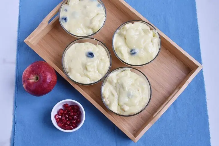 Step 6 - Microwave Eggless Fruit Custard