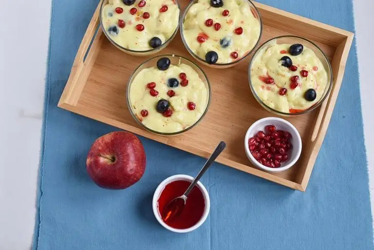 Step 7 - Microwave Eggless Fruit Custard