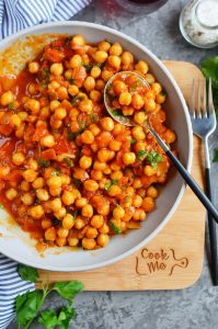Moroccan Chickpea Tagine with Tomatoes