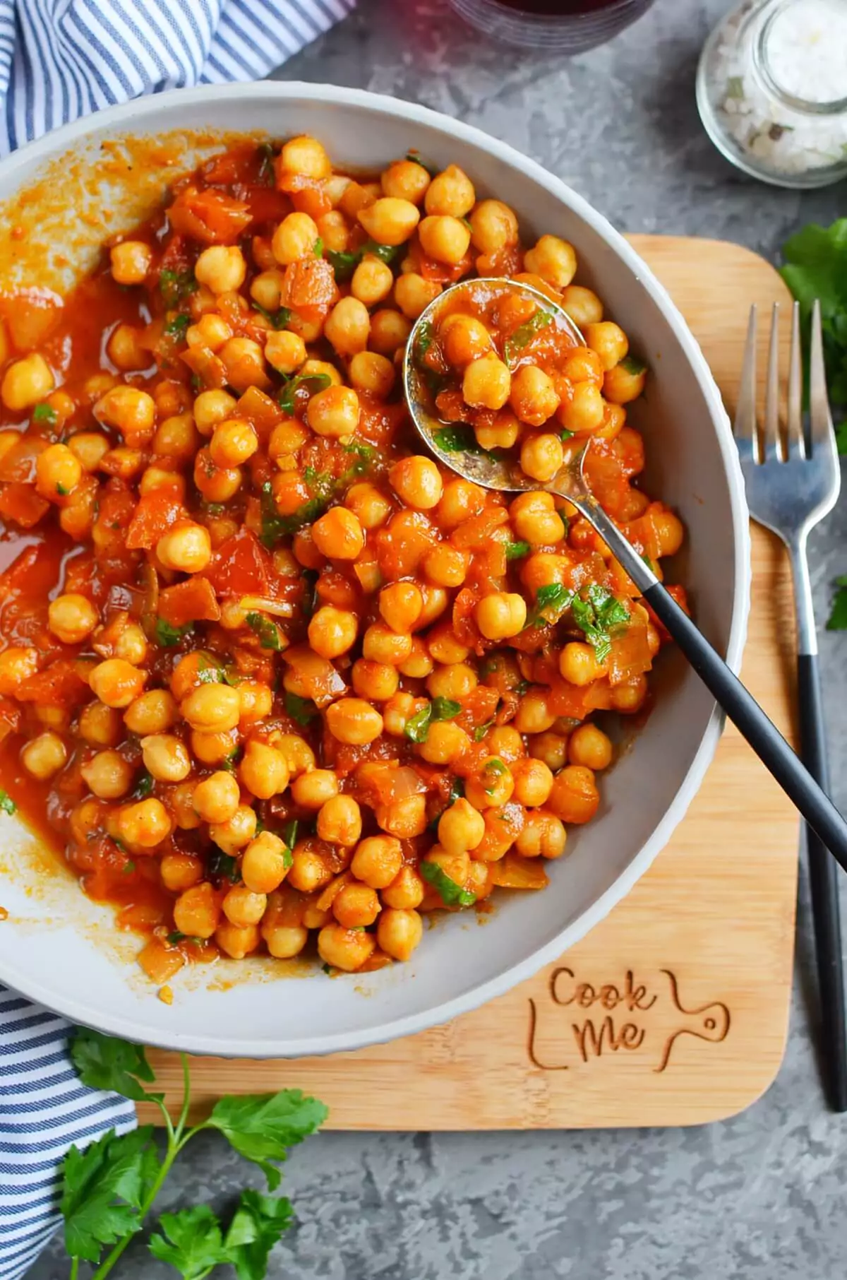 Moroccan Chickpea Tagine with Tomatoes