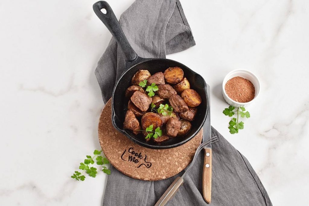 How to serve One Skillet Smoky Steak and Potatoes