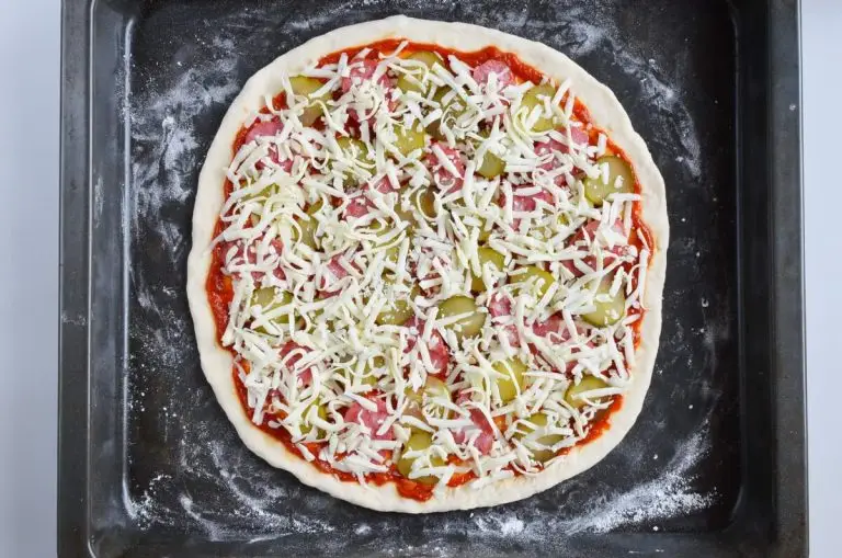 Step 4 - Pepperoni and Sweet Pickle Pizza