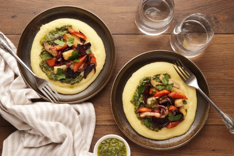 Step 7 - Roasted Root Vegetables with Goat Cheese Polenta