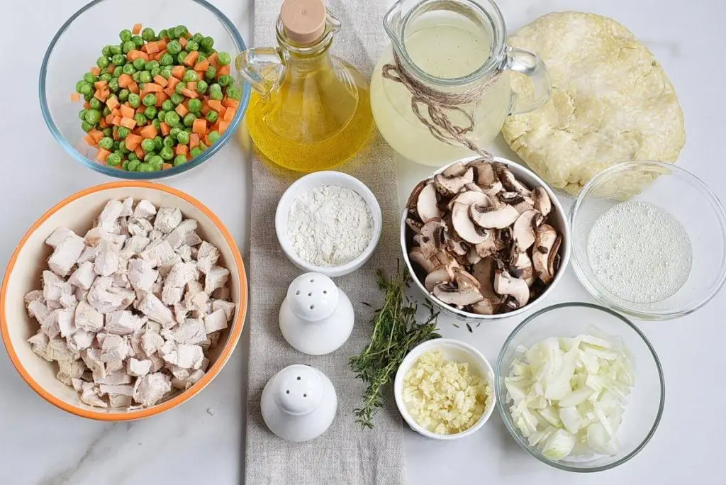 Ingredients for Skillet Chicken Pot Pie