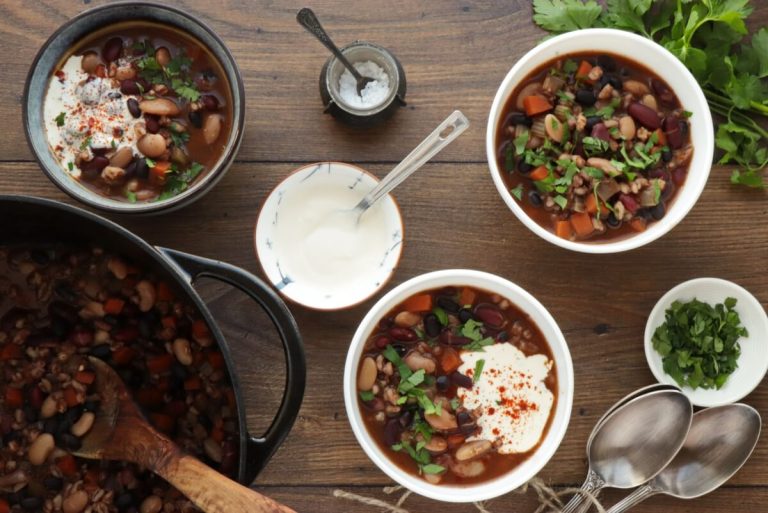 Step 4 - Southwestern Three-Bean and Barley Soup