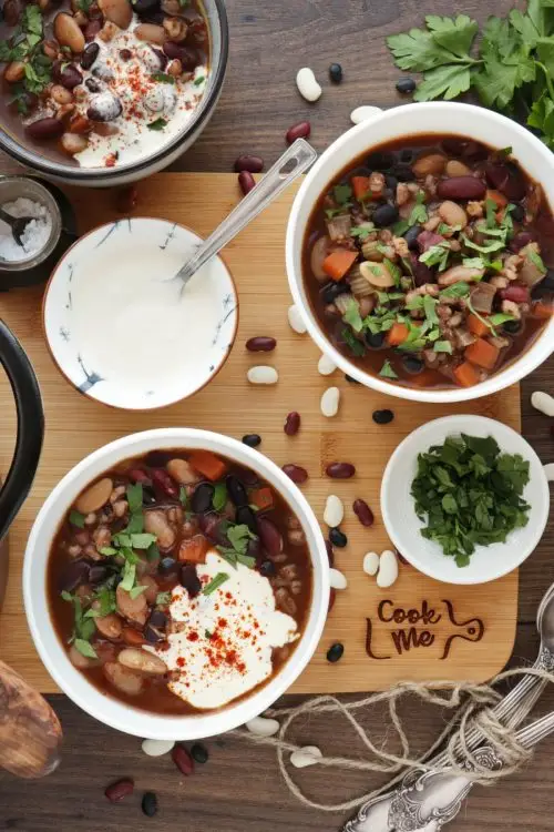 Southwestern Three-Bean and Barley Soup