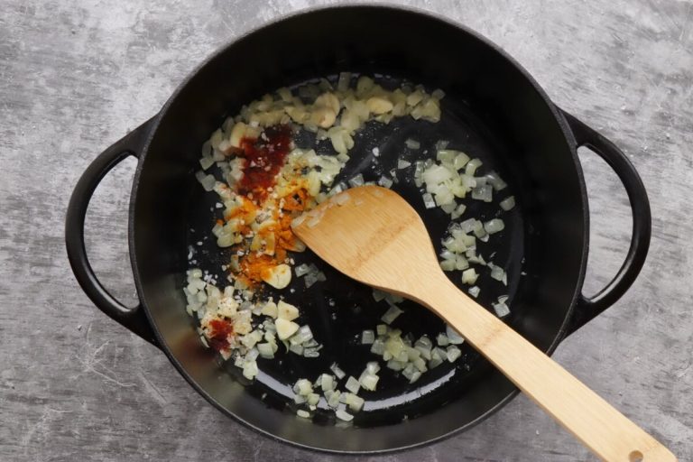 Step 2 - Tahini-Carrot Soup with Pistachios