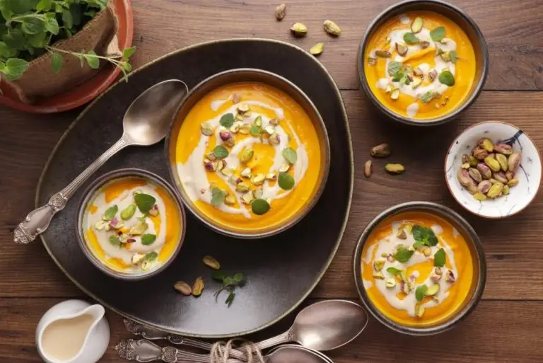 Step 8 - Tahini-Carrot Soup with Pistachios