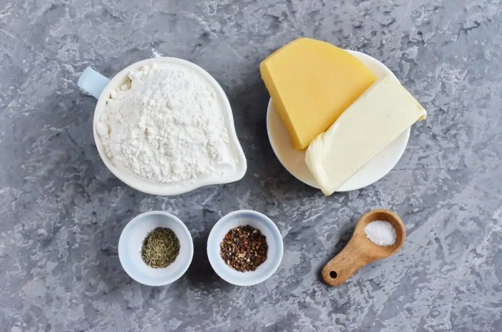 Ingredients for Thyme and Cheddar Cheese Cookies