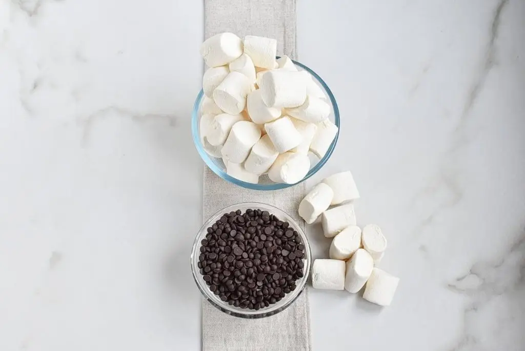 Ingredients for Two Ingredient Marshmallow Fudge
