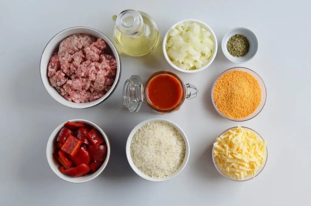 Ingredients for Unstuffed Peppers