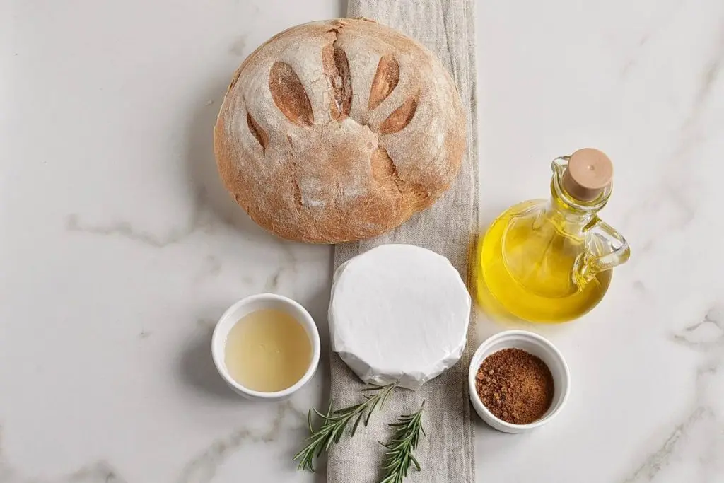Ingredients for Baked Brie in a Sourdough Bread Bowl