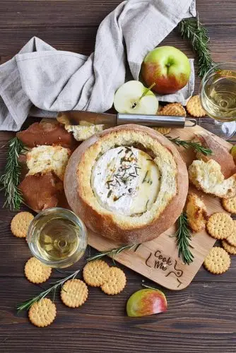Baked Brie in a Sourdough Bread Bowl