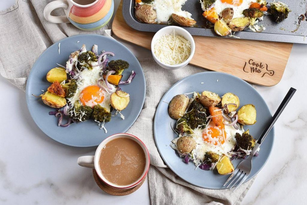 How to serve Baked Eggs with Roasted Vegetables