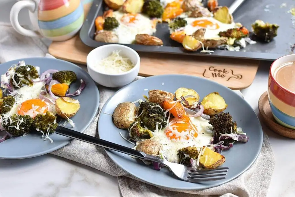Baked Eggs with Roasted Vegetables