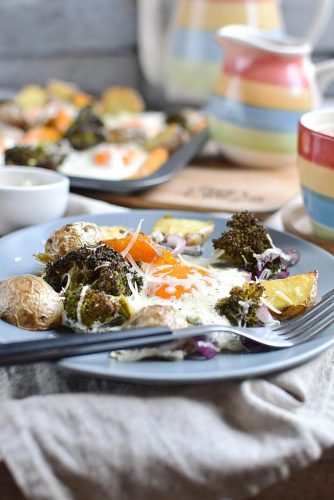 Baked Eggs with Roasted Vegetables