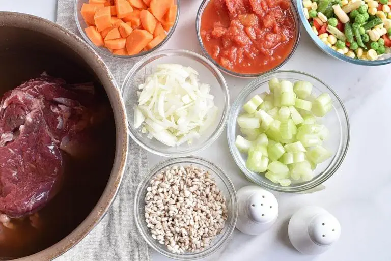 Step 1 - Beef Barley Vegetable Soup