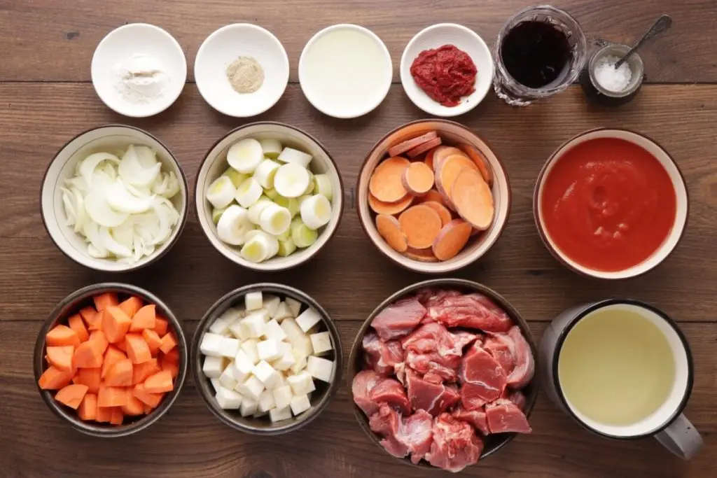 Ingredients for Beef and Root Veg Hot Pot