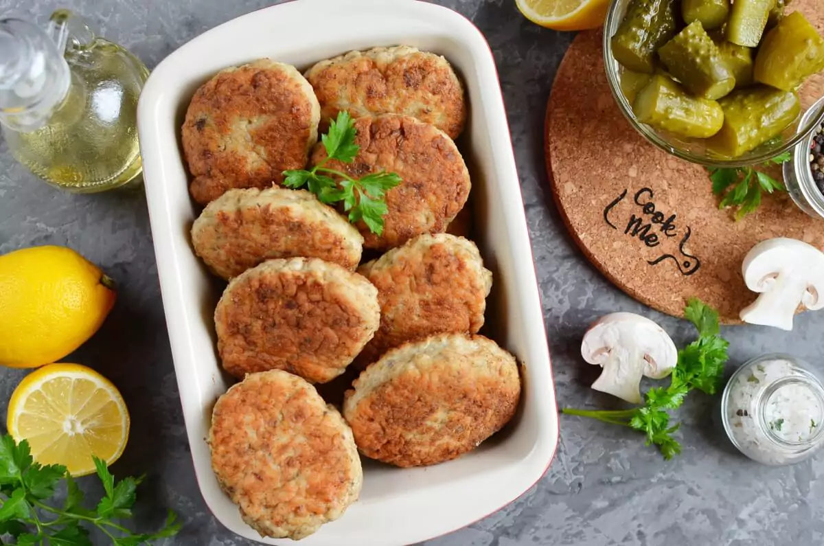 Chicken and Mushroom Patties (Russian Kotlety)
