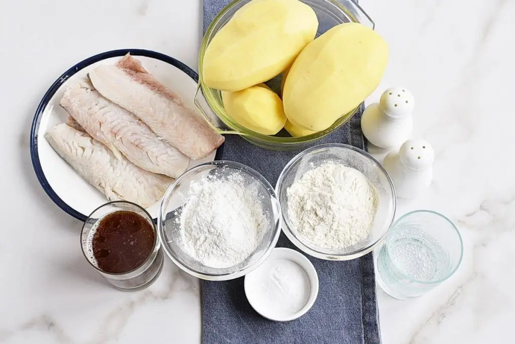 Ingredients for Classic British Fish and Chips