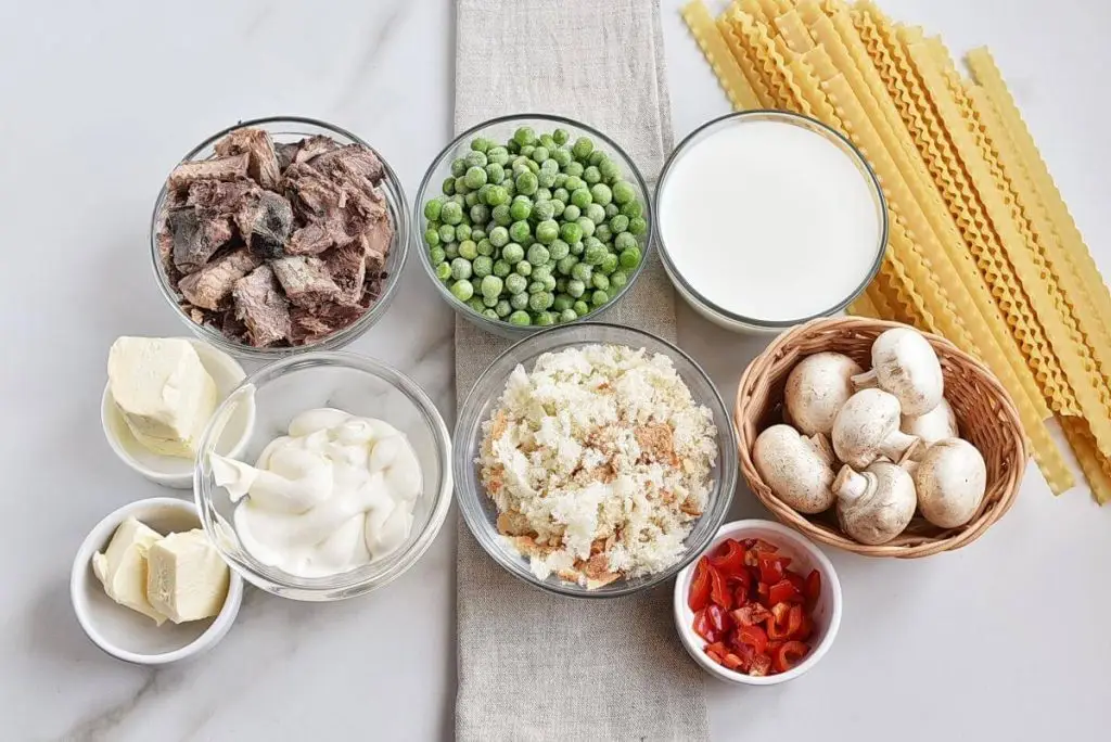 Ingredients for Classic Tuna Noodle Casserole
