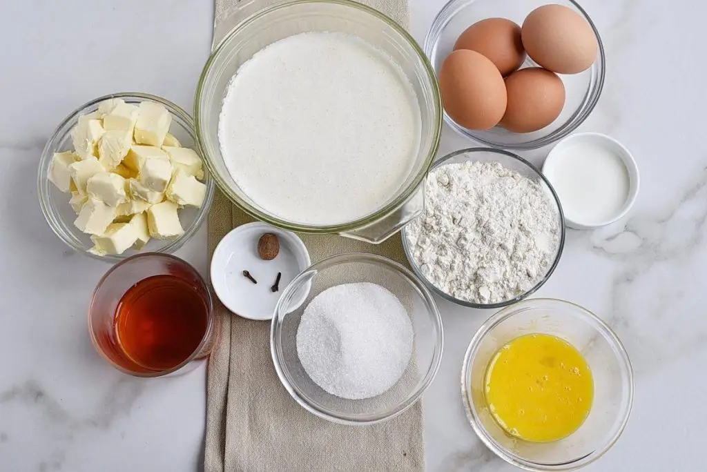 Ingredients for Eggnog Cream Pie