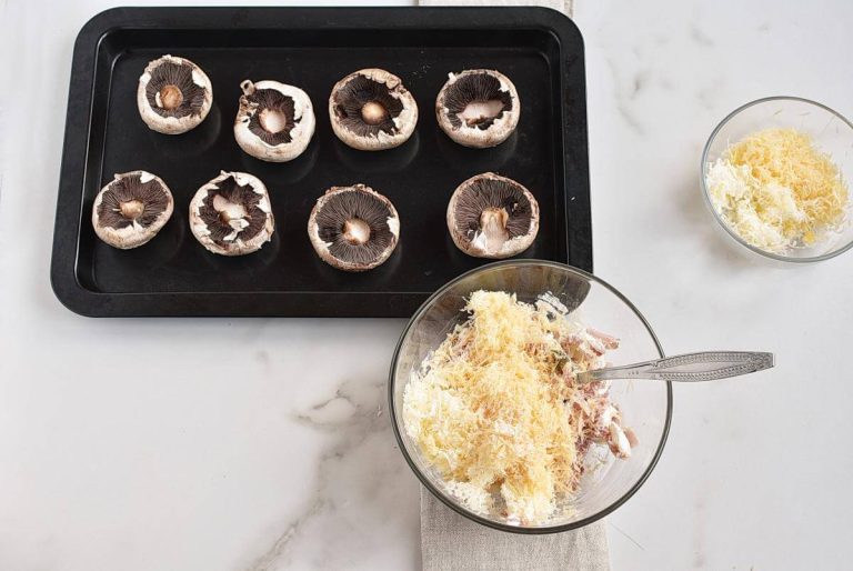 Step 3 - Ham & Cheese Stuffed Mushrooms