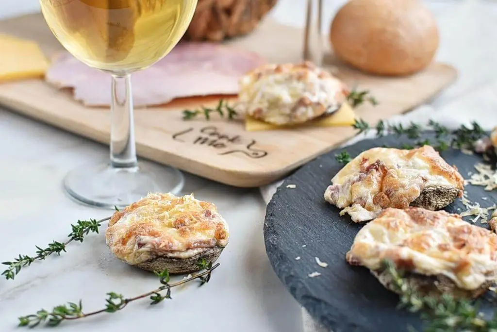 Ham & Cheese Stuffed Mushrooms