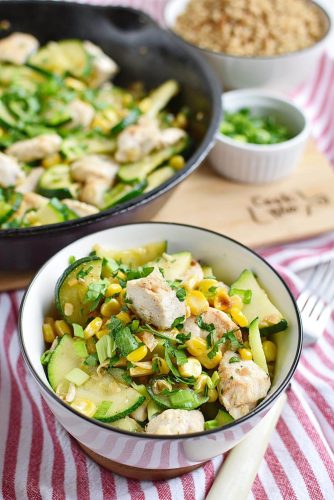 Healthy Chicken Zucchini and Corn