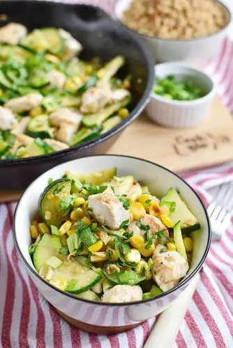 Healthy Chicken Zucchini and Corn