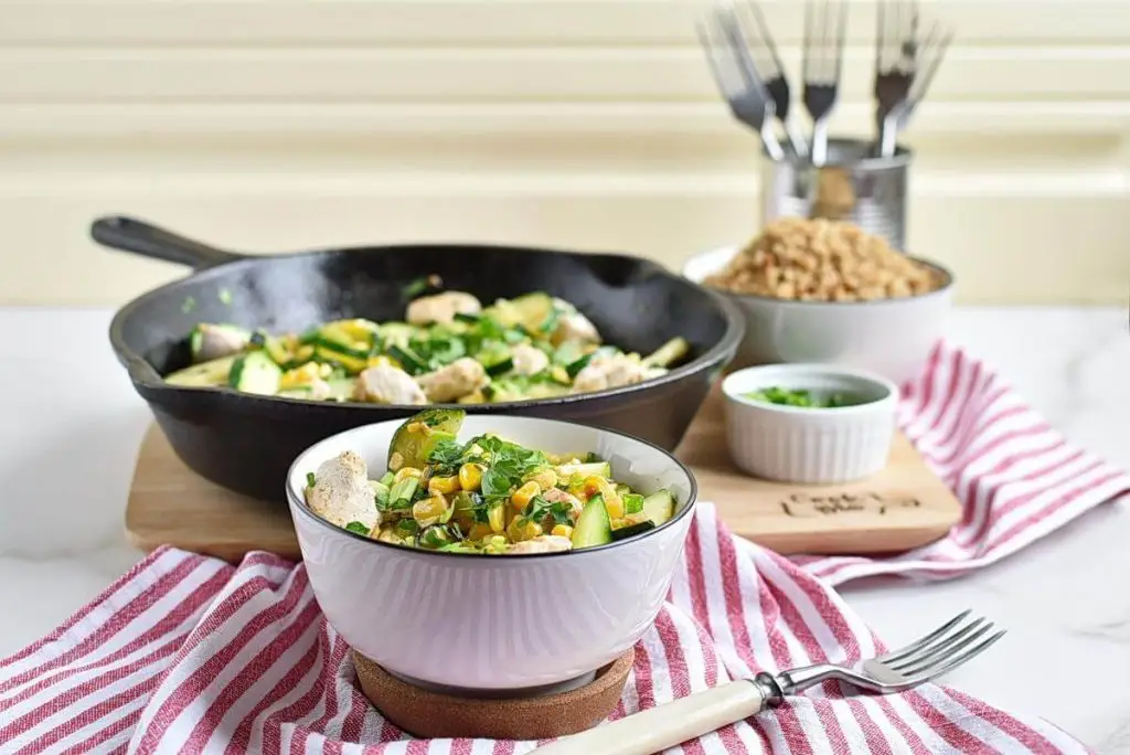 Healthy Chicken Zucchini and Corn