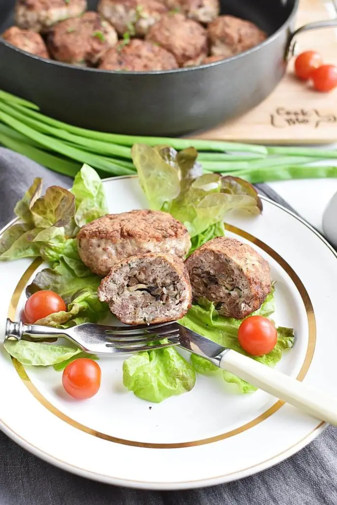 Lean Turkey Kotlety with Mushroom Filling