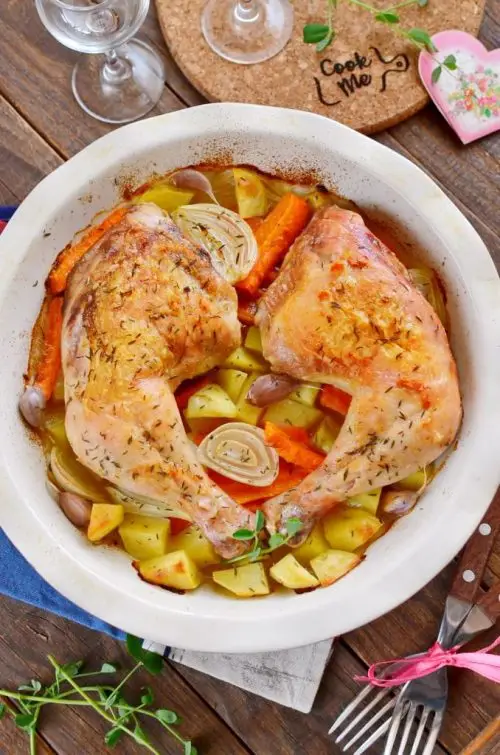 One pan chicken and vegetables