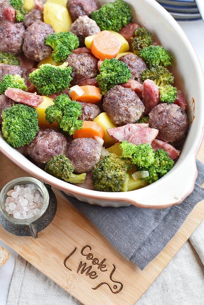 Meatballs Sausage Broccoli Dinner