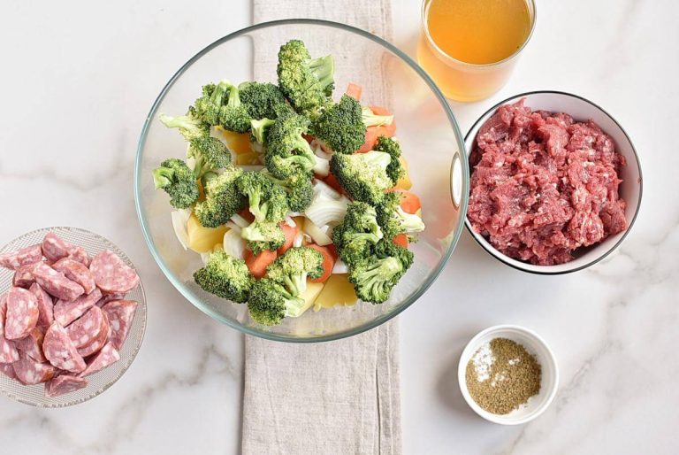 Step 2 - Meatballs Sausage Broccoli Dinner
