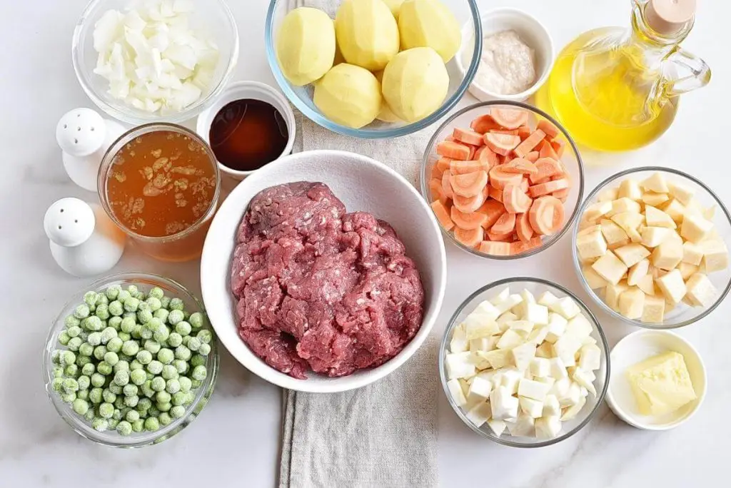 Ingredients for One Pot Minced Beef Hotpot