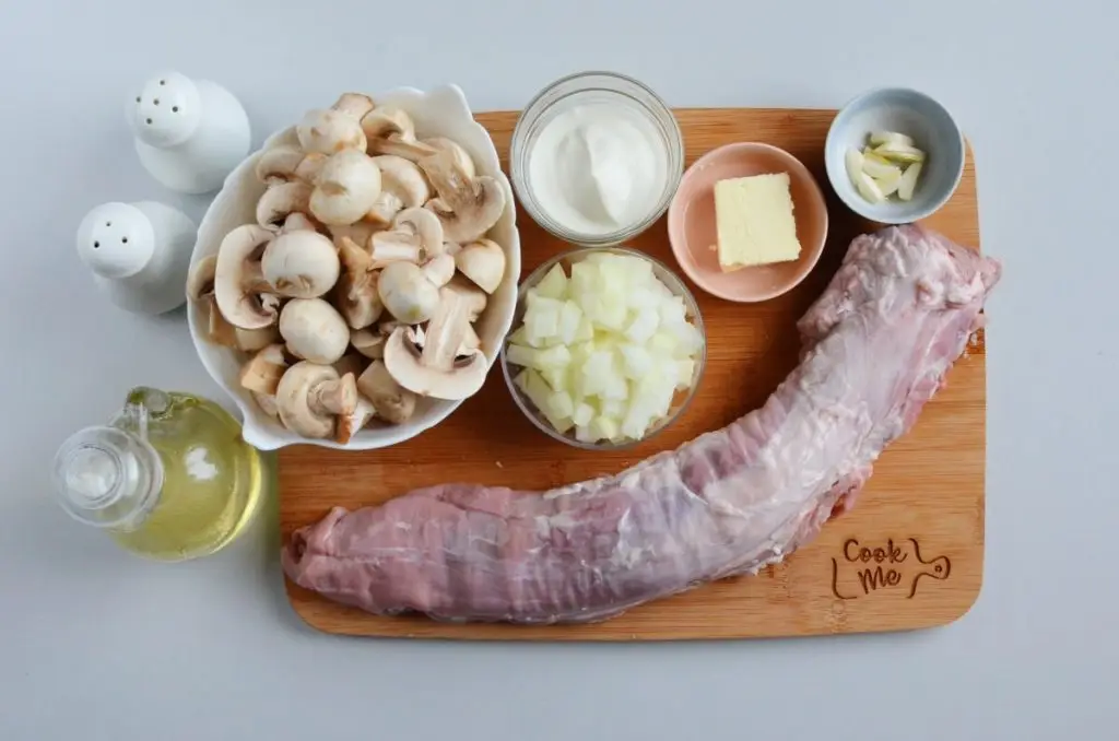 Ingredients for Pork Tenderloin with Mushroom Sauce