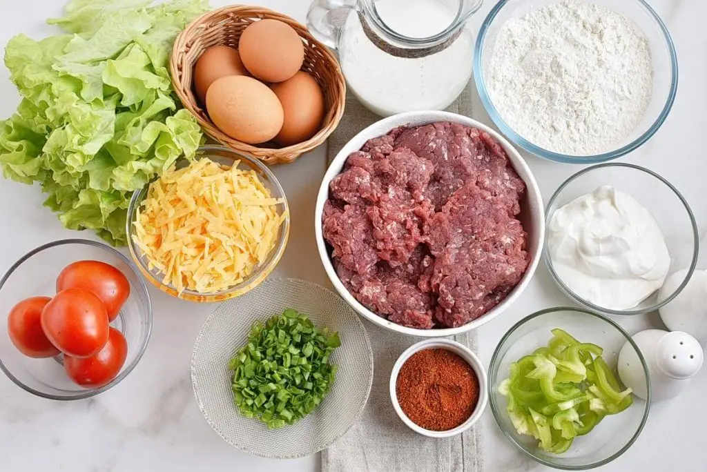 Ingredients for Potluck Taco Casserole