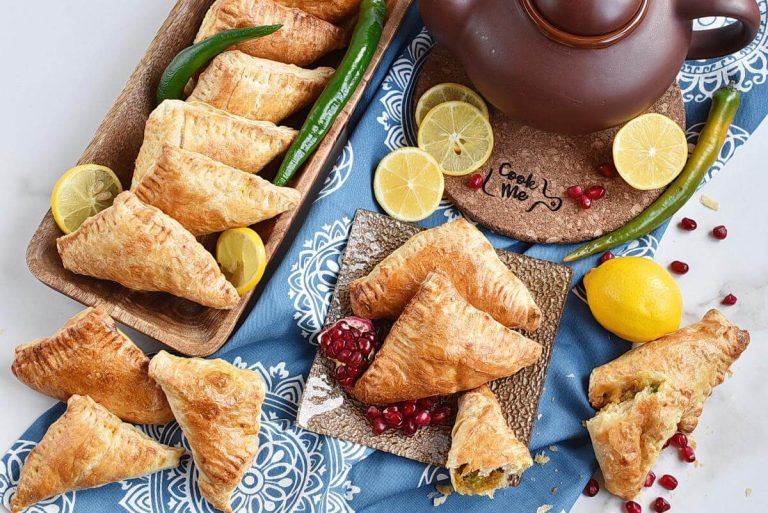 Step 10 - Vegetarian Puff Samosa
