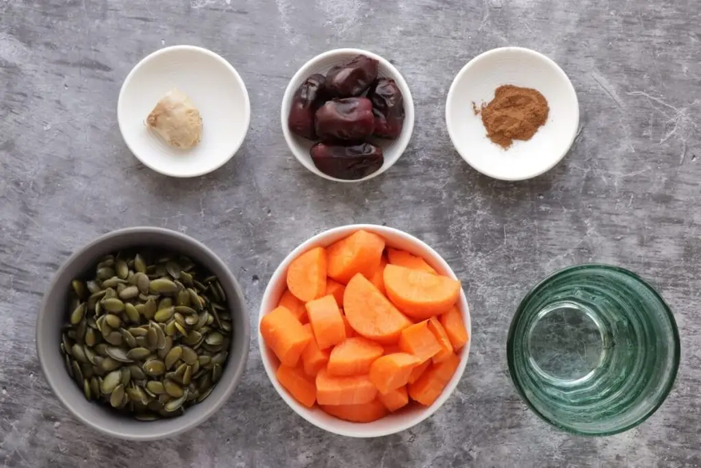 Ingredients for Dairy-Free Pumpkin Seed Carrot Milk