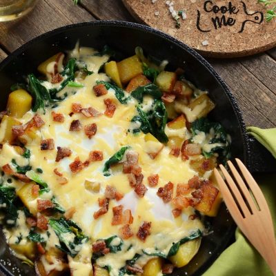 Spinach & Cheese Breakfast Skillet Recipe-How To Make Spinach & Cheese Breakfast Skillet-Delicious Spinach & Cheese Breakfast Skillet